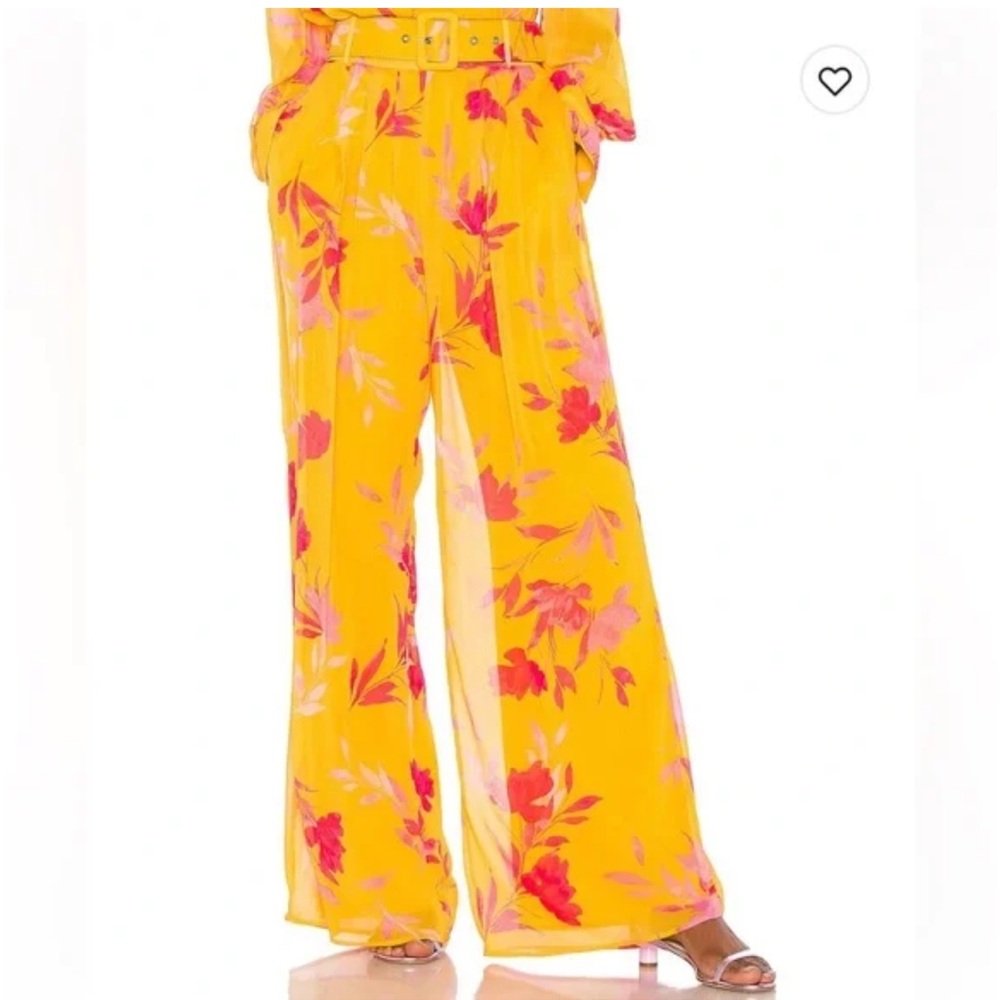 Song of Style Karina Pant in Yellow Floral